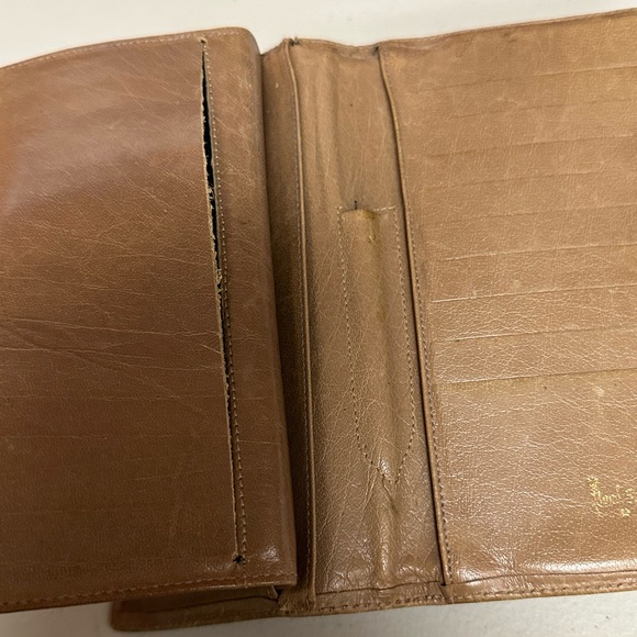 Bond Street Gold Leather Wallet and Checkbook Cover - Picture 9 of 16